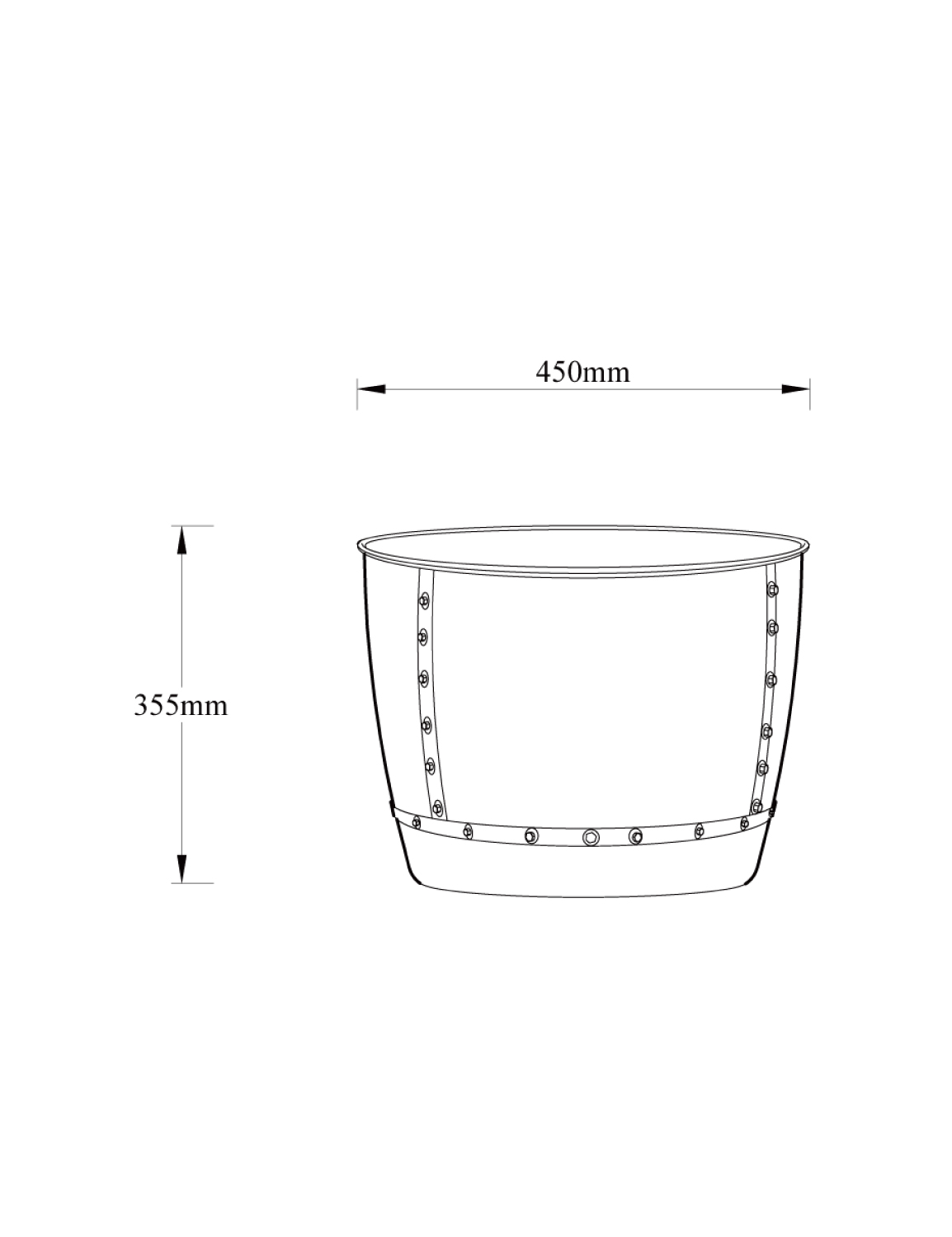 Drawing dimensions of Eau water feature Peter Eustance Symphonic Gardens